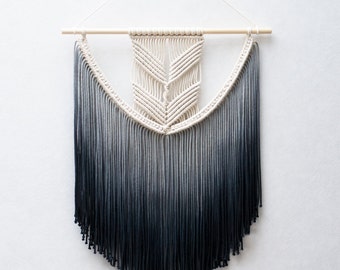 Medium Macrame Wall Hanging / Modern Macrame / Wall Art / Boho Wall Hanging / Wall Tapestry / Macrame Tapestry / Dip-dye Wall hanging