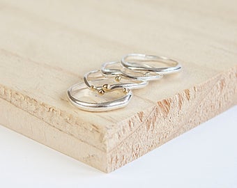 Lark Stacking Rings, Silver Stacking Ring, Sterling Stacking, Stacking Set, Stacking Jewellery, Organic Ring, Natural Ring, Silver Ring