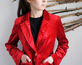 Vintage red coat | Etsy
