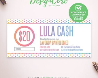 Cash Card, Moolah, Home Office Approved, Personalized, Polka Dot Design, Digital, Coupon, Bucks, Money, Cash, Fashion Consultant, DCLC001