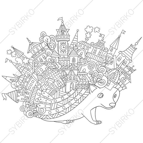 Porcupine Doodle Coloring Pages 5