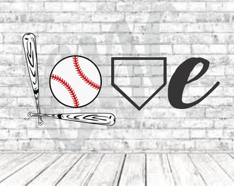 Download Svg love baseball | Etsy