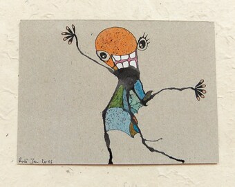 Drawing, winkendes KlexMonster, DinA 6
