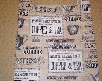 Reusable Grocery Shopping Bag "Coffee" Design