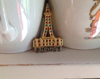 Vintage costume brooch Blackpool tower 1960s
