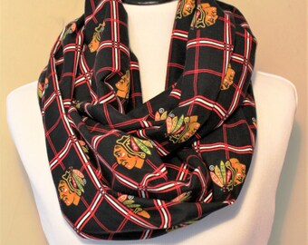 Blackhawks Flannel Scarf - Men's or Women's