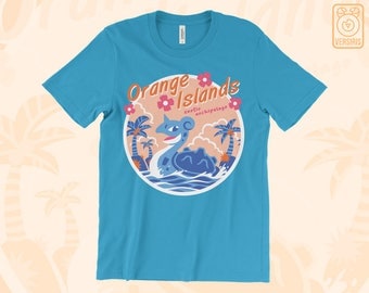 Orange Islands T-SHIRT // Pokemon Lapras // 90s Nostalgia Anime // Mens & Womens Sizes // Gamer Gifts