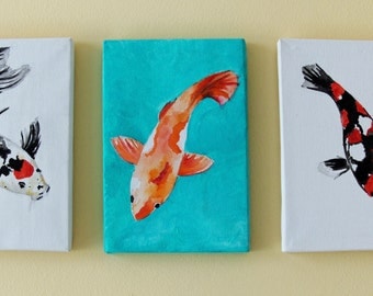 Acrylic carp Koi fish series
