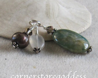 Earth Water Sky Charm Zipper Pull by Cornerstoregoddess