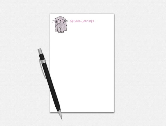 Personalized Bunny Notepad
