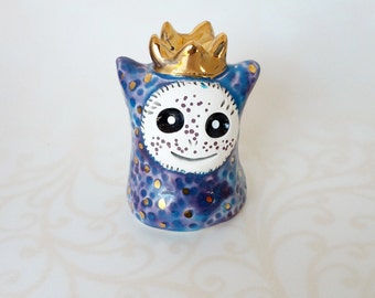 Monster Princess Cake Topper Sculpture with Heart