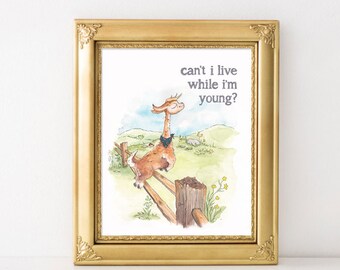 Phish Llama Print / Chalkdust Torture / Kids Wall Art / Music Baby / Phish Kids Decor