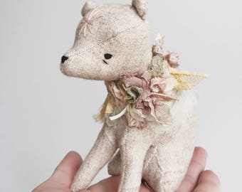 little bear in bloom | soft sculpture animal