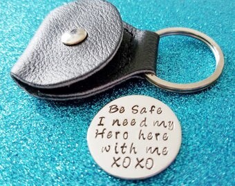Be Safe, Police Officer Gift, Firefighter Gift, Gift for Dad, Personalized pocket coin, Challenge Coin, Gift for husband, Police Graduation