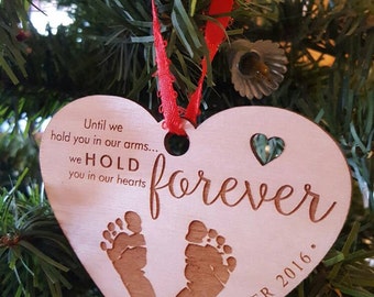 COMPLETELY CUSTOM personalized memorial christmas ornament, engraved christmas ornament, baby memorial gift, mom gift, baby loss gift,