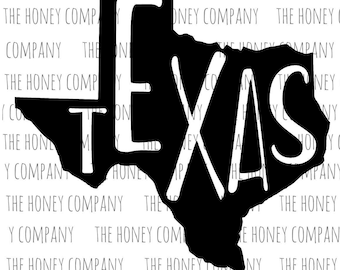 Texas SVG PNG DXF State Outline Instant Download Silhouette Cricut Cut Files Cutting Machine