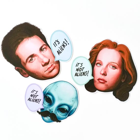 I kinda want to believe - Mulder & Scully 3 sticker set