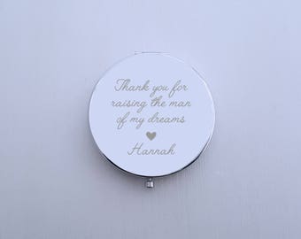 Personalized Pocket Mirror Metal Compact Personalized Compact Bride Gift Mother of the Bride Gift Mother of the Groom Gift Bridesmaid Gift