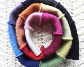 Rainbow Cashmere Scarf Patchwork Rainbow Scarf Eco Fashion Gift for Women Statement Neckwear Spectrum Colors Gift Under 50