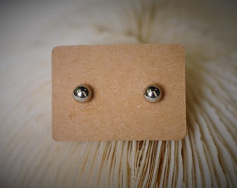 Stainless Steel Earring, SHINY BALL Stud Earring ~ 5 mm - Unisex / Casual / Hipster