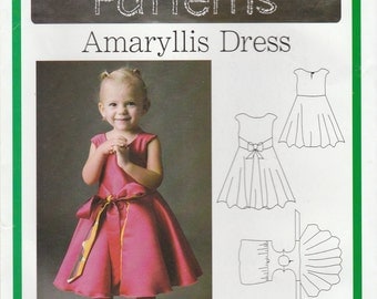 Girls Reversible Wrap Dress Pattern Blank Slate Amaryllis F739 Sizes 18 months to 8 Uncut