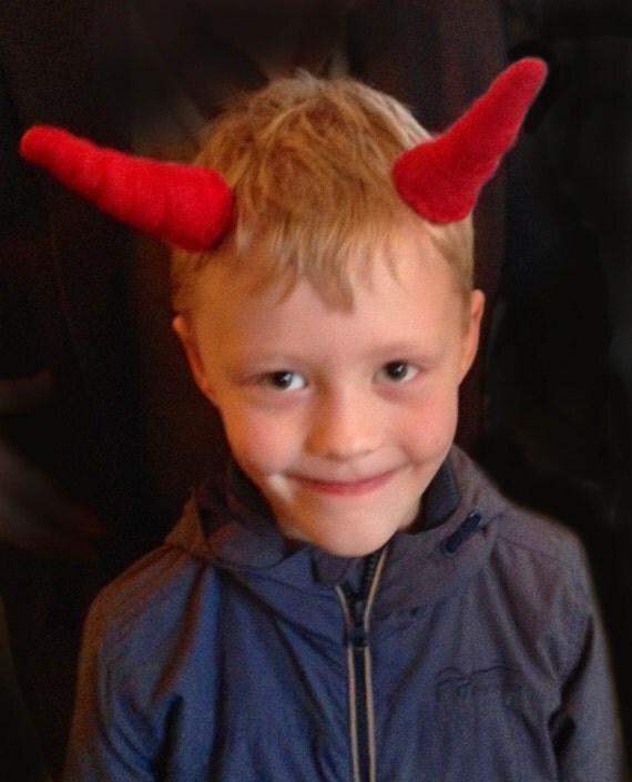 Halloween Devil Horn Hair Clips red fancy dress satan cosplay