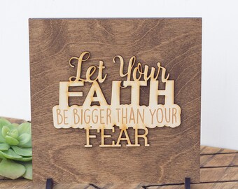 Christian Wall Art - Faith Wall Art Decor - Wood Religious Signs - Be Fearless - Fearless Wooden Sign - Fearless Women - Fearless Gift