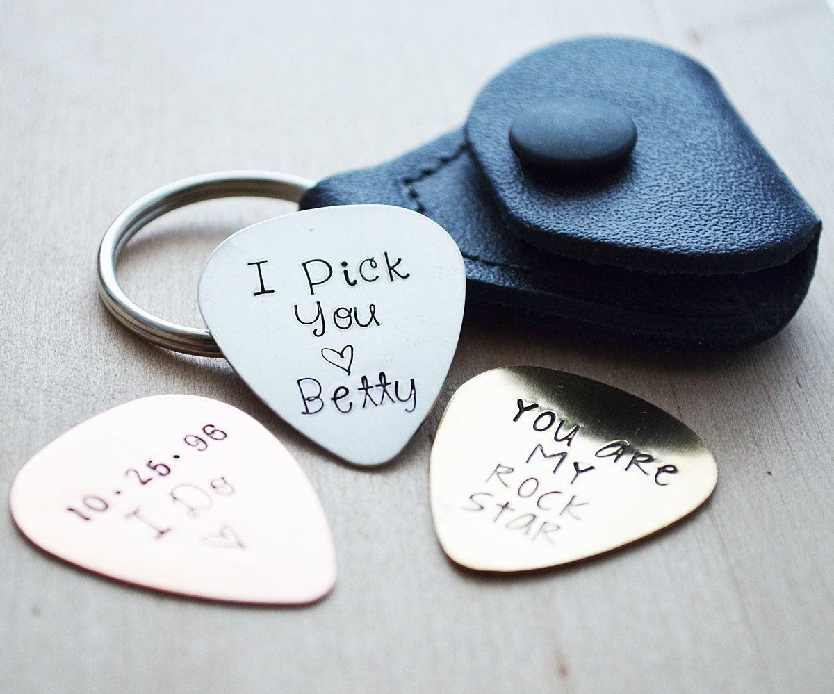 Custom Guitar Pick Personalized Guitar Pick Summer Wedding