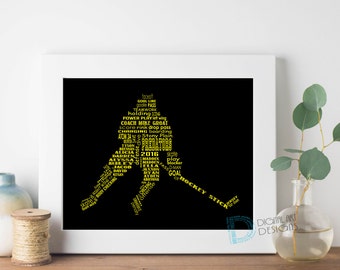 Hockey Coach Gift - Hockey Coach Thank You Gift - Hockey Gift - Hockey Thank You Print - Hockey Word Art - Hockey Coach Gifts - Hockey Art