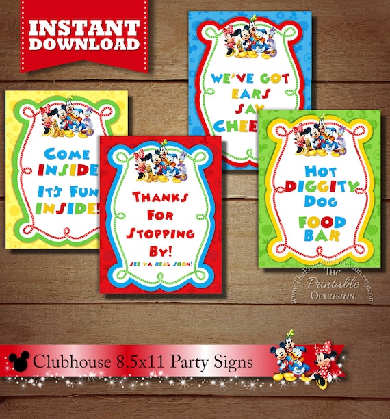 Mickey Mouse Clubhouse Free Printable Signs