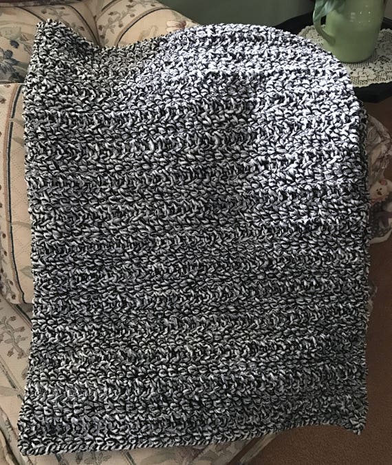 Handmade Bernat Blanket Inkwell Afghan