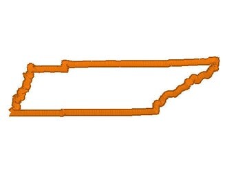 Tennessee Applique: 4x4, 5x7; Available in pes, dst, exp, hus, jef, vip, vp3, xxx.