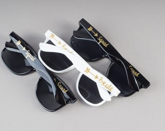Personalized Sunglasses - Bride Squad - Bride Sunglasses - Bridesmaid Sunglasses - Custom Bridal Party Favors - Bridesmaid Proposal Gifts
