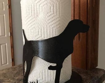 German Shorthaired Pointer Metal Paper Towel Holder