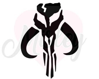 Star Wars Mandalorian Bantha Skull Emblem SVG, PNG, and STUDIO3 Cut Files for Silhouette Cameo/Portrait and Cricut Explore DIY Craft Cutters