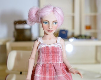 Artist miniature BJD teen doll polymer clay Elena Belushkina 1/12 hand sculpted