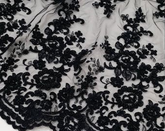 Ivory Embroidered Sequin Lace Eb3060