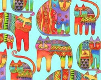 Laurel Burch Fanciful Felines OOP Fabric #90343-12M