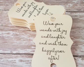 Wand Send Off, Wand tags, Unique Wedding Send Off, Wedding Wands, Wedding Favor (117W)
