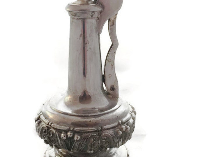 Ronson Silver Plated Decanter Deluxe - 1947 Oil Lamp Lighter - Made in the USA,