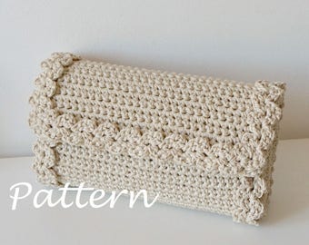 CROCHET PATTERN Crochet Bag Pattern crochet purse pochette pattern woman bag, evening bag, summer bag, handbag, crochet bag, clutch