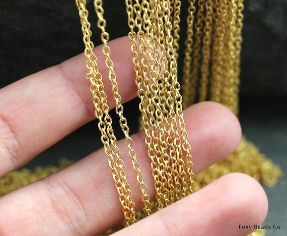 Flat Brass Cable Chain Unfinished Chain Necklace Chain