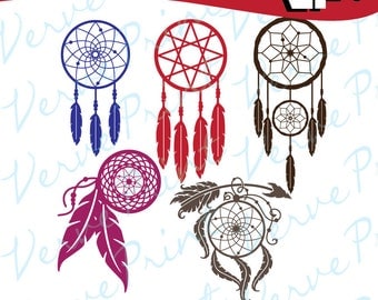 Dreamcatcher Silhouette Svg, Ai, Eps, Pdf Cutting file, Dream Catcher SVG vector clipart, silhouette cameo cricut clip art Commercial use