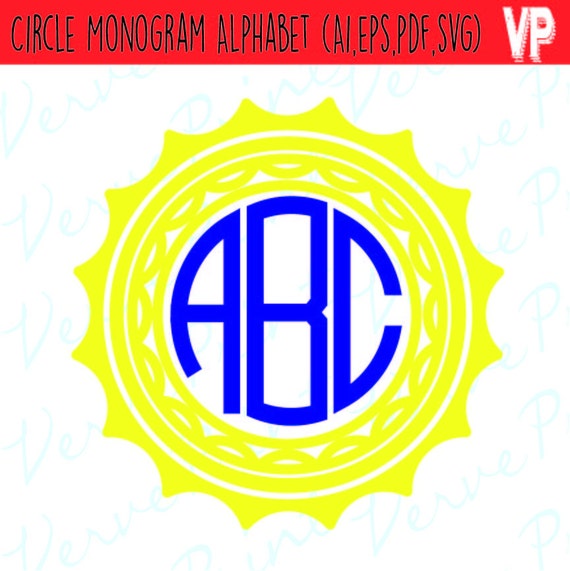 Download Circle Monogram 3 Letters Bold Svg, Ai, Eps, Pdf ...