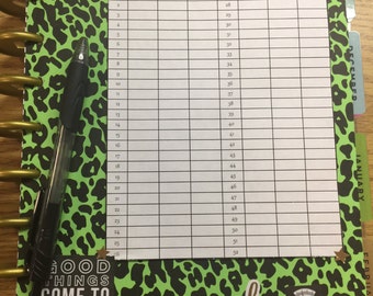 Weight Loss Chart - PDF Personal Weight Loss Tracker Printable PDF Fitness Weight Goals Weekly Weight In Organization A5 Happy Planner Filo