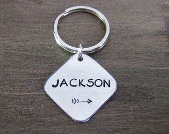 Square Aluminum Pet ID Tag - Dog Tag - Cat Tag - Bridle Tag - Hand Stamped Pet Tag