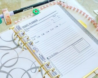 Travel Journal A5 Travel Planner Printable Vacation Organizer Packing List Shopping List Trip Organizer Trip Itinerary Instant Download