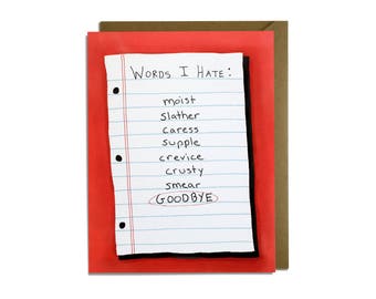 Funny Goodbye Card - Sarcastic Goodbye Card, Funny Retirement Card, Moving Card, Saying Goodbye, Leaving, Goodbye Card for Her, Him, Friend