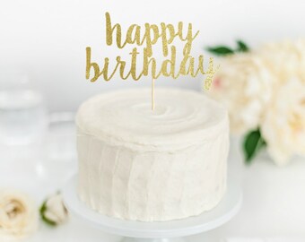 Happy Birthday Cake Topper - Birthday Party Decorations - Cake Toppers - Birthday Cake Toppers - Birthday Party Decor - Happy Birthday