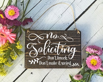 No Soliciting Sign, No Soliciting Door Sign, Do Not Disturb Sign, No Solicitation Sign, No Soliciting, No Strangers Sign, Do Not Disturb